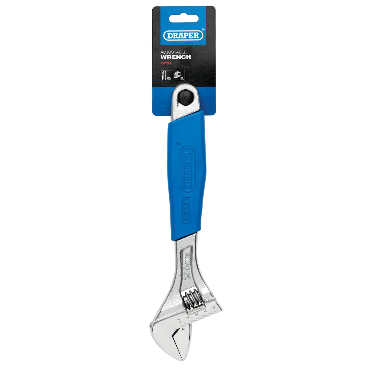 Crescent-Type Adjustable Wrench, 300mm, 36mm : Model No. 380CD/SG