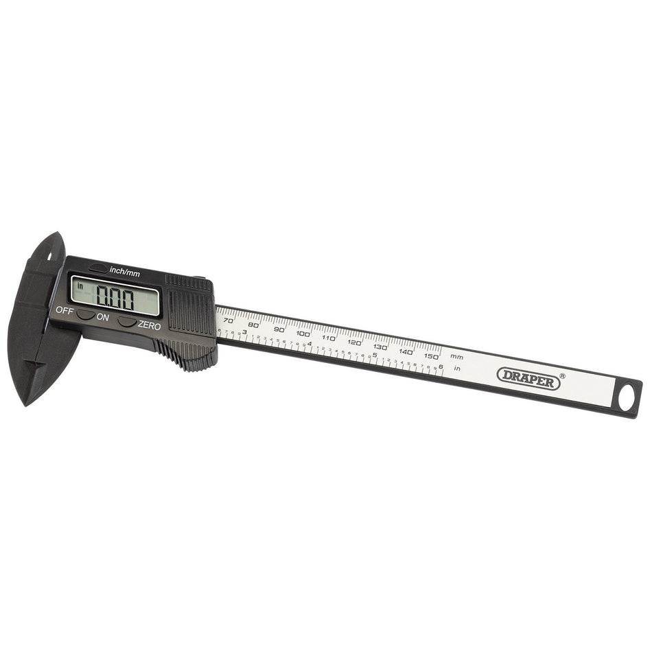 DRAPER 150mm or 6in. Carbon Fibre Digital Caliper Gauge: Model No.CFCG6
