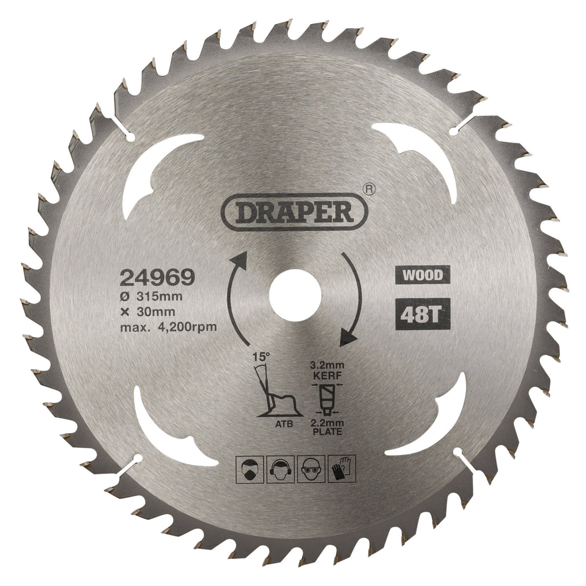 TCT Circular Saw Blade for Wood, 315 x 30mm, 48T: Model No. SBW18
