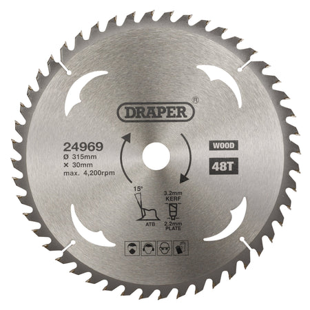 TCT Circular Saw Blade for Wood, 315 x 30mm, 48T: Model No. SBW18
