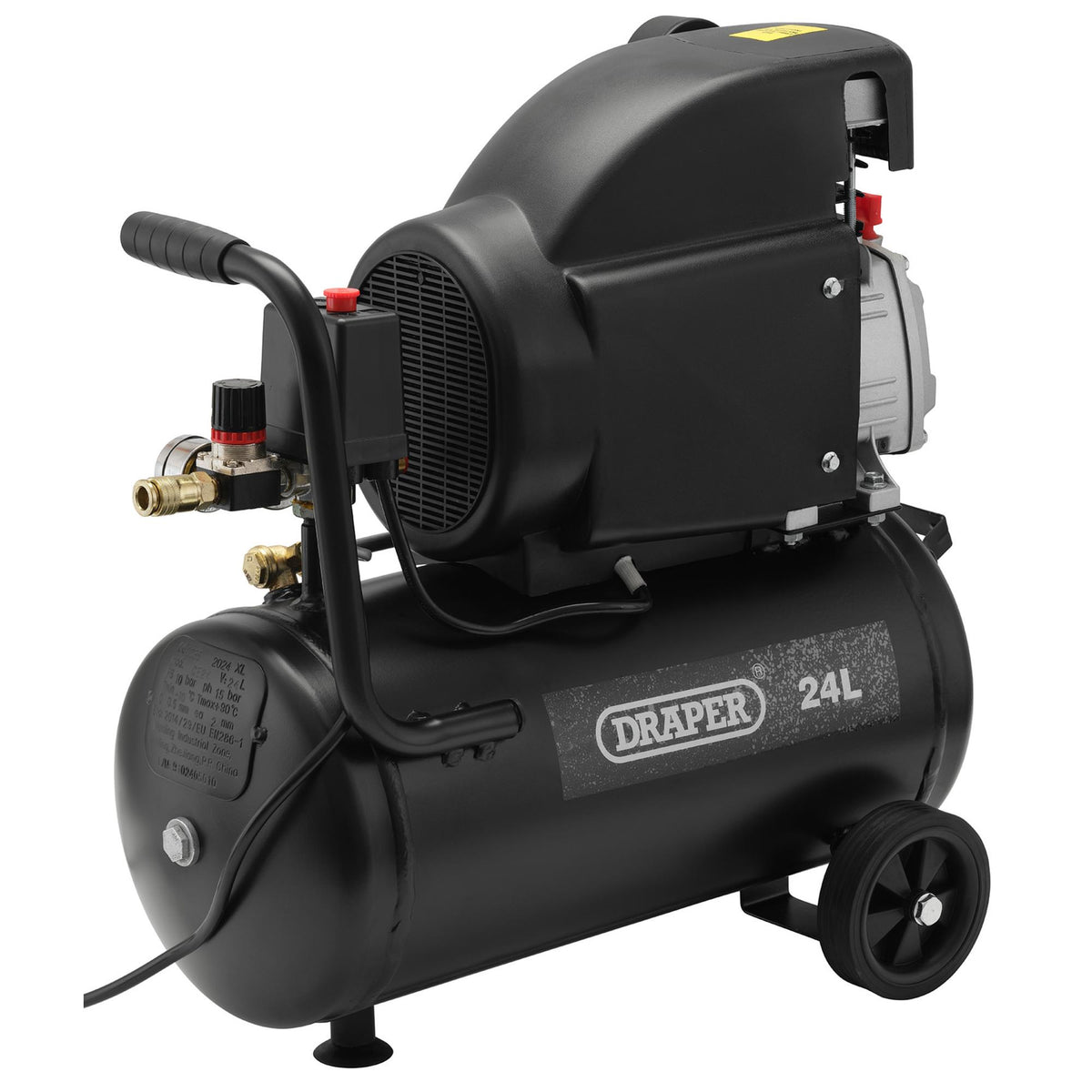 DRAPER 24L 230V 1.5kW (2hp) Air Compressor: Model No.DA25/207