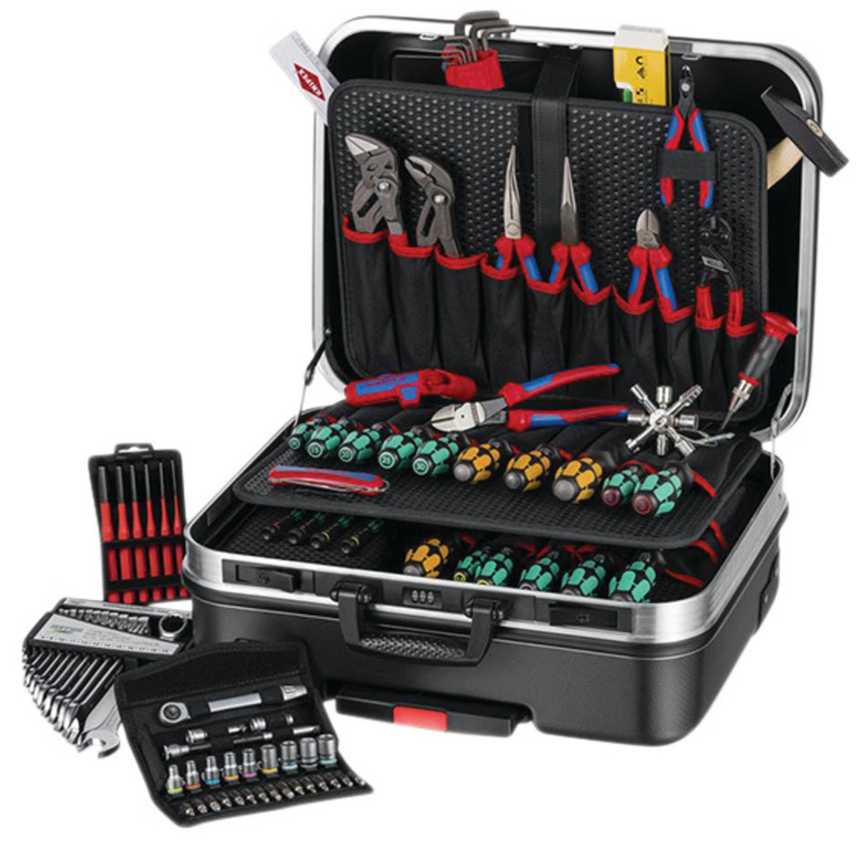 KNIPEX 00 21 06 M Tool Case “BIG Basic Move” Mechanic, 90 Parts