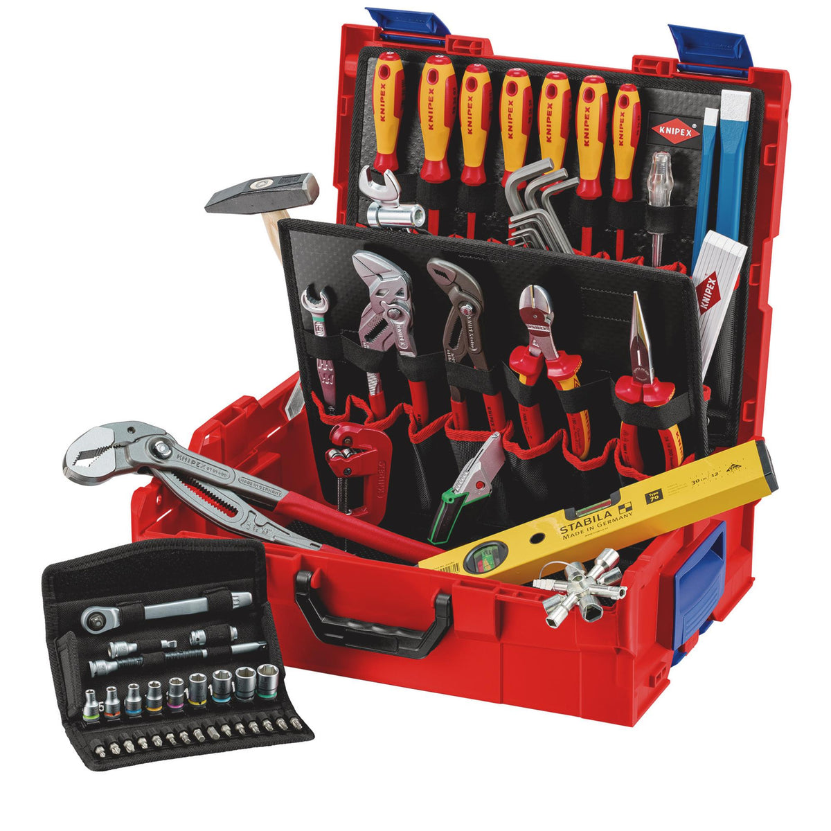 KNIPEX 00 21 19 LB S L-BOXX® Plumbing Tool Kit, 52 Parts, 357mm