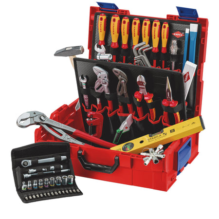 KNIPEX 00 21 19 LB S L-BOXX® Plumbing Tool Kit, 52 Parts, 357mm