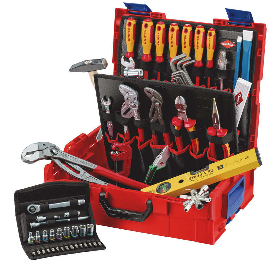 KNIPEX 00 21 19 LB S L-BOXX® Plumbing Tool Kit, 52 Parts, 357mm