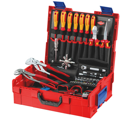 KNIPEX 00 21 19 LB S L-BOXX® Plumbing Tool Kit, 52 Parts, 357mm
