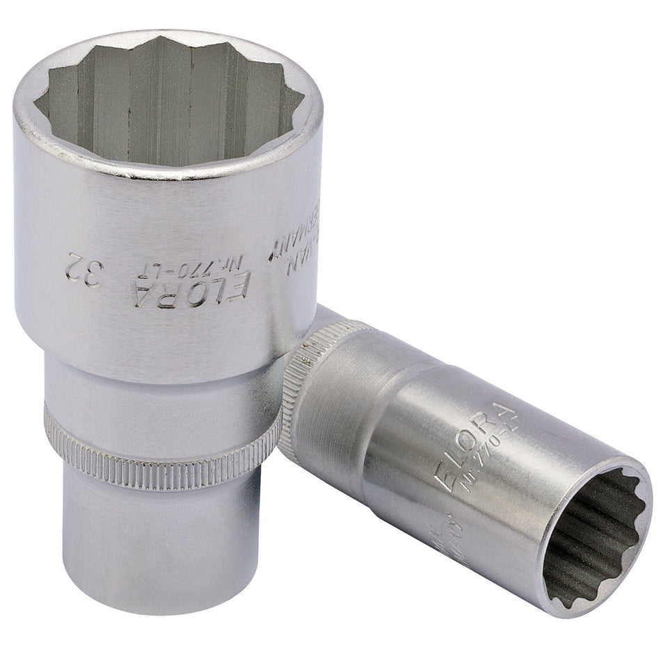 19mm 1/2in. Square Drive Deep Bi-Hexagon Socket: Model No.770-LT