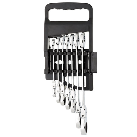 DRAPER 7 Piece Draper Hi-Torq ; Metric Flexible Head Ratcheting Combination Spanner Set: Model No.8230FMM/7