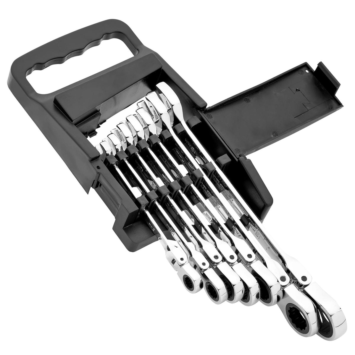 DRAPER 7 Piece Draper Hi-Torq ; Metric Flexible Head Ratcheting Combination Spanner Set: Model No.8230FMM/7