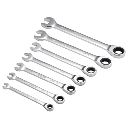 DRAPER 7 Piece Draper Hi-Torq ; Metric Ratcheting Combination Spanner Set: Model No.8230MM/7