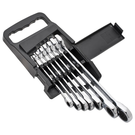 DRAPER 7 Piece Draper Hi-Torq ; Metric Ratcheting Combination Spanner Set: Model No.8230MM/7