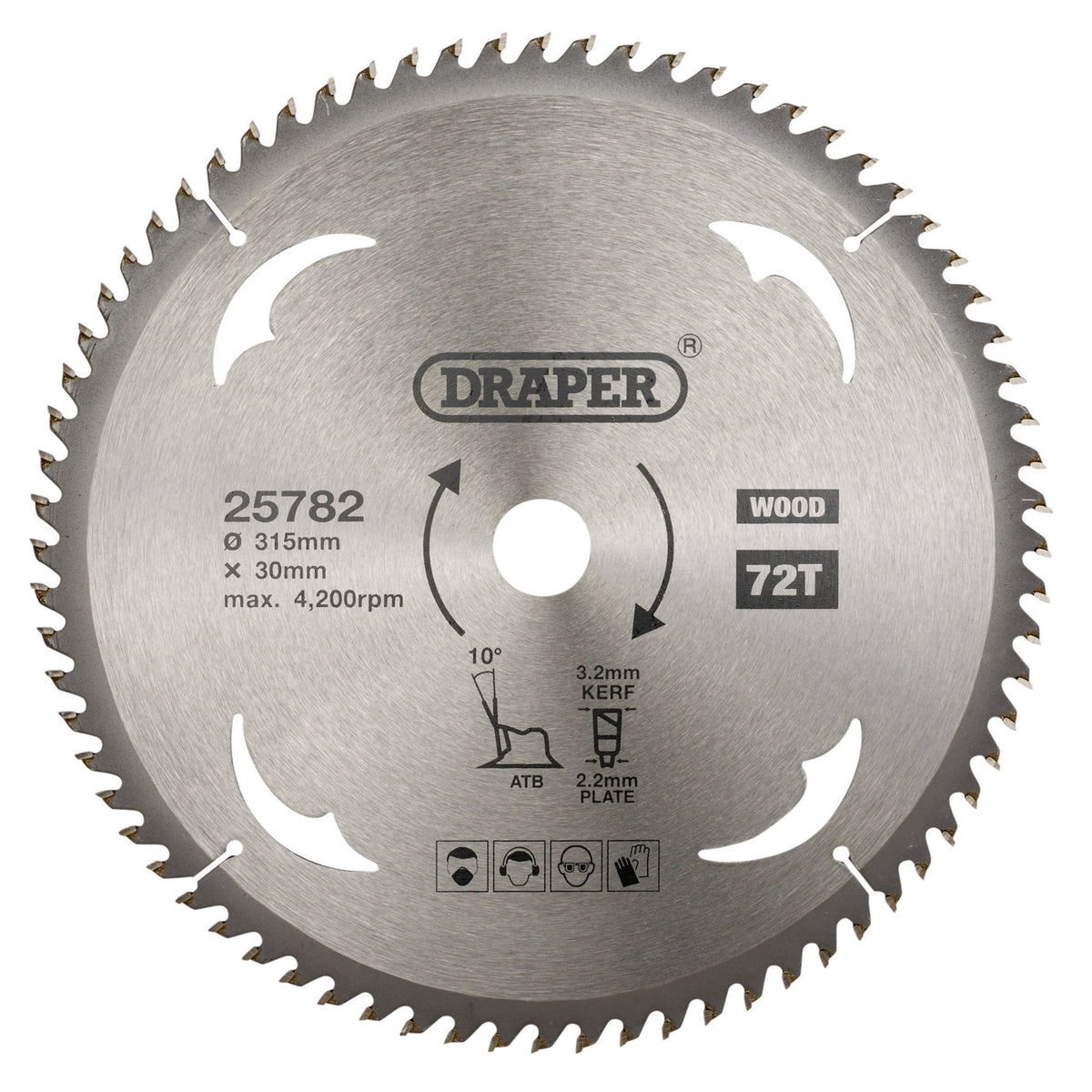 TCT Circular Saw Blade for Wood, 315 x 30mm, 72T: Model No. SBW19