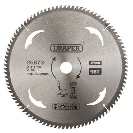 TCT Circular Saw Blade for Wood, 315 x 30mm, 96T: Model No. SBW20