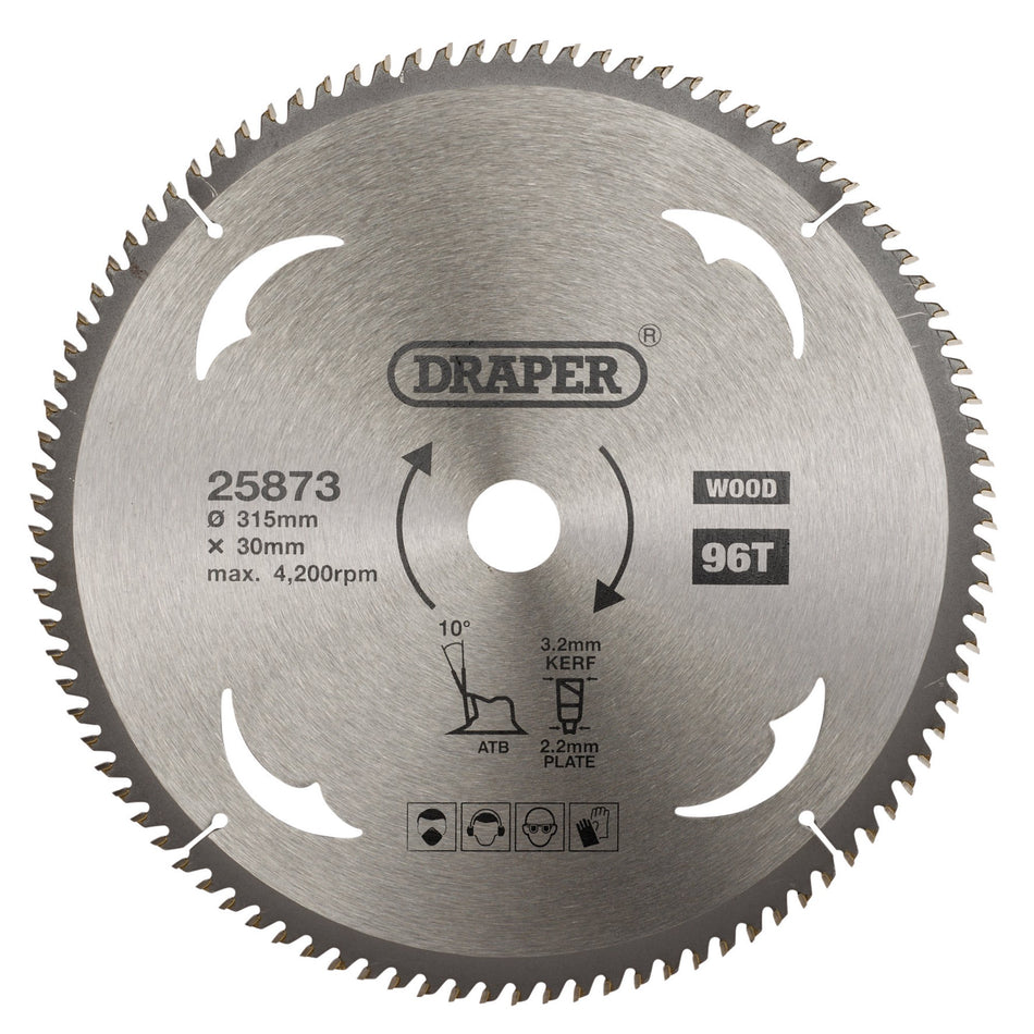 TCT Circular Saw Blade for Wood, 315 x 30mm, 96T: Model No. SBW20