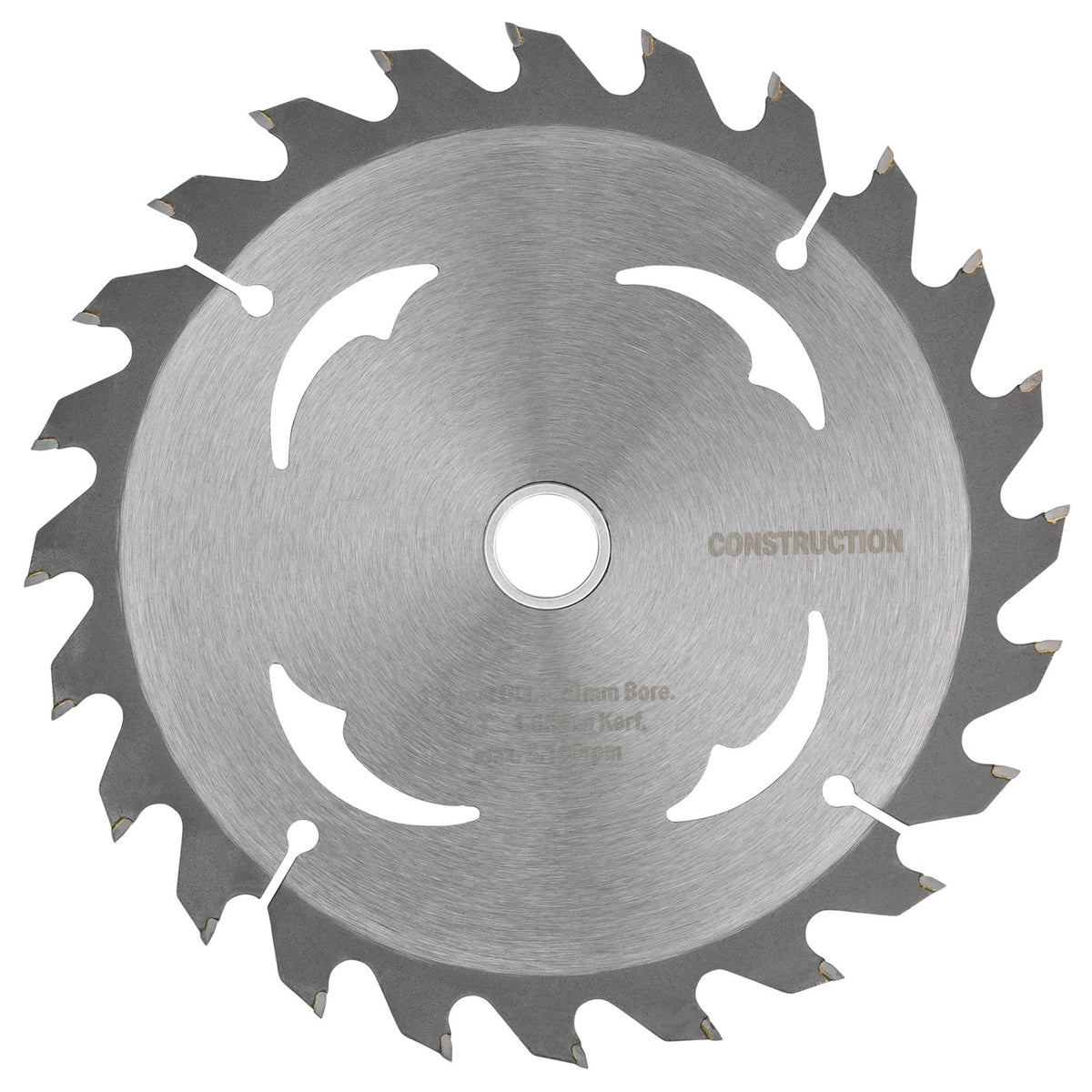 TCT Cordless Construction Circular Saw Blade for Wood & Composites, 165 x 20mm, 24T: Model No. SBC2