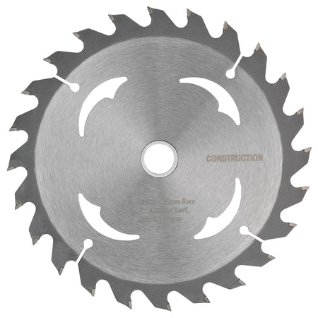 TCT Cordless Construction Circular Saw Blade for Wood & Composites, 165 x 20mm, 24T: Model No. SBC2