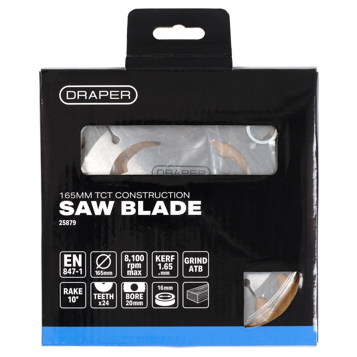 TCT Cordless Construction Circular Saw Blade for Wood & Composites, 165 x 20mm, 24T: Model No. SBC2