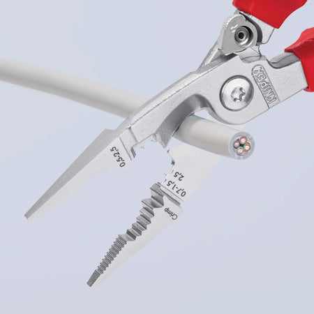 KNIPEX 13 96 200 SB Pliers for Electrical Installation Insulated with Multi-Component Grips, 200mm