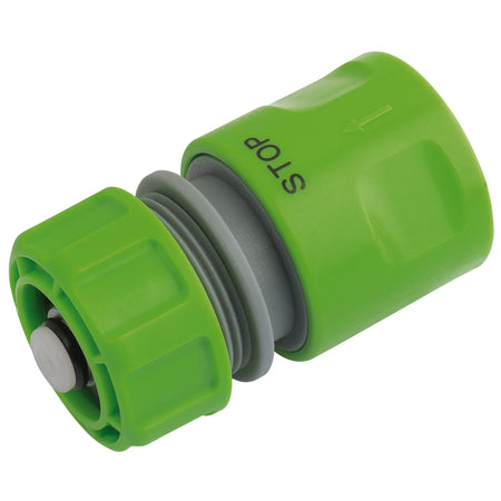DRAPER 1/2" BSP Hose Connector with Water Stop Feature: Model No. GWPPHC2