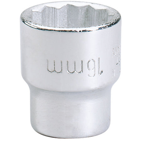 16mm 3/8in. Square Drive Bi-Hexagon Socket: Model No.K870-M