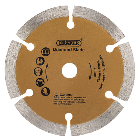89mm Diamond Blade for Storm Force Mini Plunge Saw: Model No. YMPS600SF