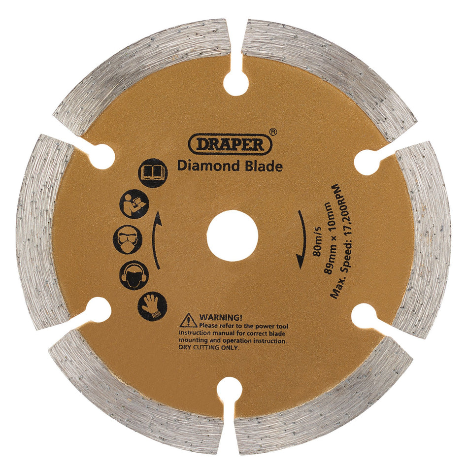 89mm Diamond Blade for Storm Force Mini Plunge Saw: Model No. YMPS600SF
