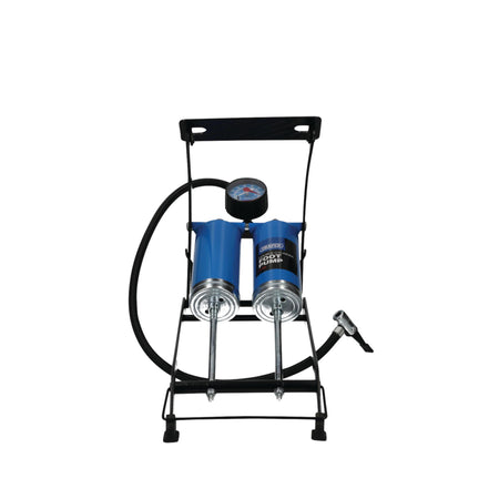 DRAPER Double Cylinder Foot Pump with Pressure Gauge: Model No.4435
