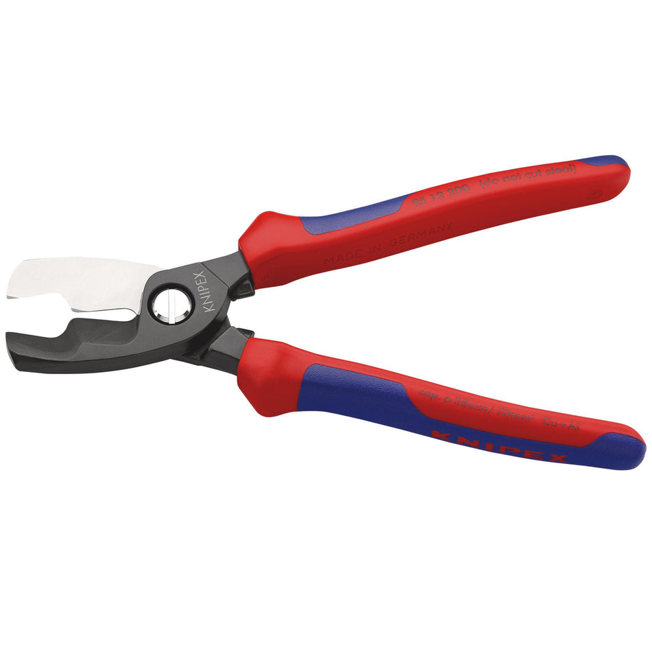 KNIPEX 95 12 200 SB Cable Shears with Twin Cutting Edge, 200mm