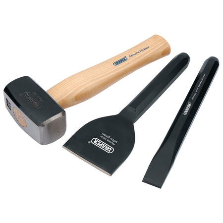 DRAPER 3 Piece Builders Kit with FSC Certified Hickory Handle: Model No.CCB/FSC