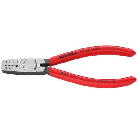 KNIPEX 97 61 145 A SB Crimping Pliers for Wire Ferrules, 145mm