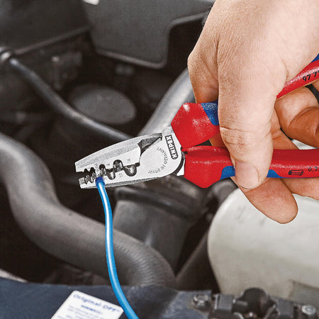 KNIPEX 97 71 180 SB Crimping Pliers for Wire Ferrules, 180mm