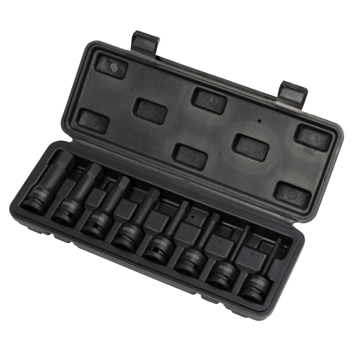 DRAPER Expert 8 Piece 1/2in. Sq. Dr. Impact Hexagonal Socket Bit Set: Model No.410/8/HEX/A