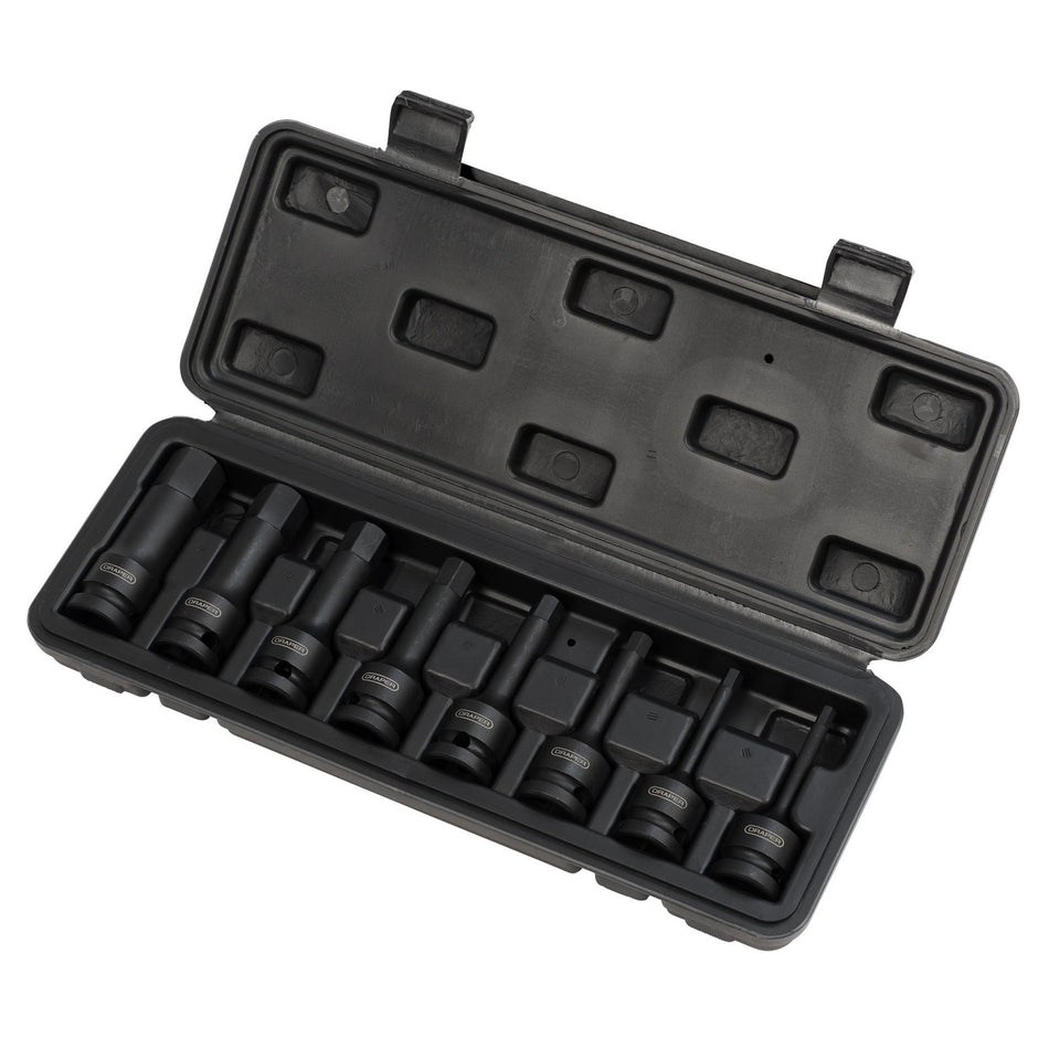 DRAPER Expert 8 Piece 1/2in. Sq. Dr. Impact Hexagonal Socket Bit Set: Model No.410/8/HEX/A