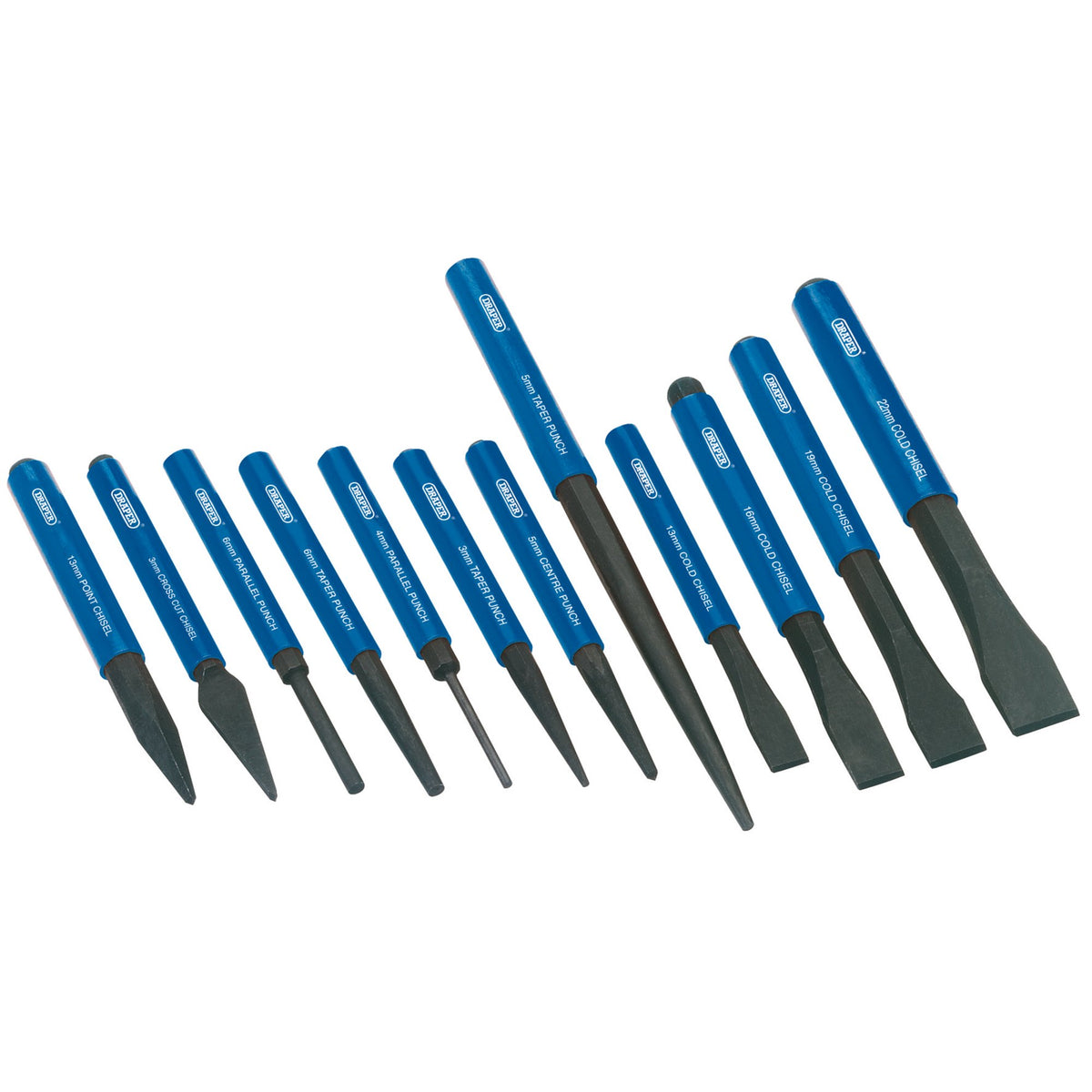 DRAPER 12 Piece Cold Chisel and Punch Set: Model No.CP12NP