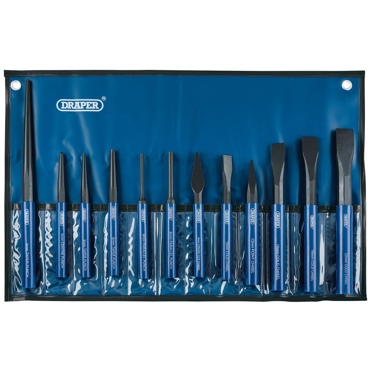 DRAPER 12 Piece Cold Chisel and Punch Set: Model No.CP12NP