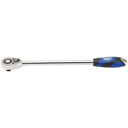 DRAPER 1/2" Sq. Dr. 48 Tooth Extra Long Reversible Quick Release Soft Grip Ratchet: Model No. H64C-XL/B