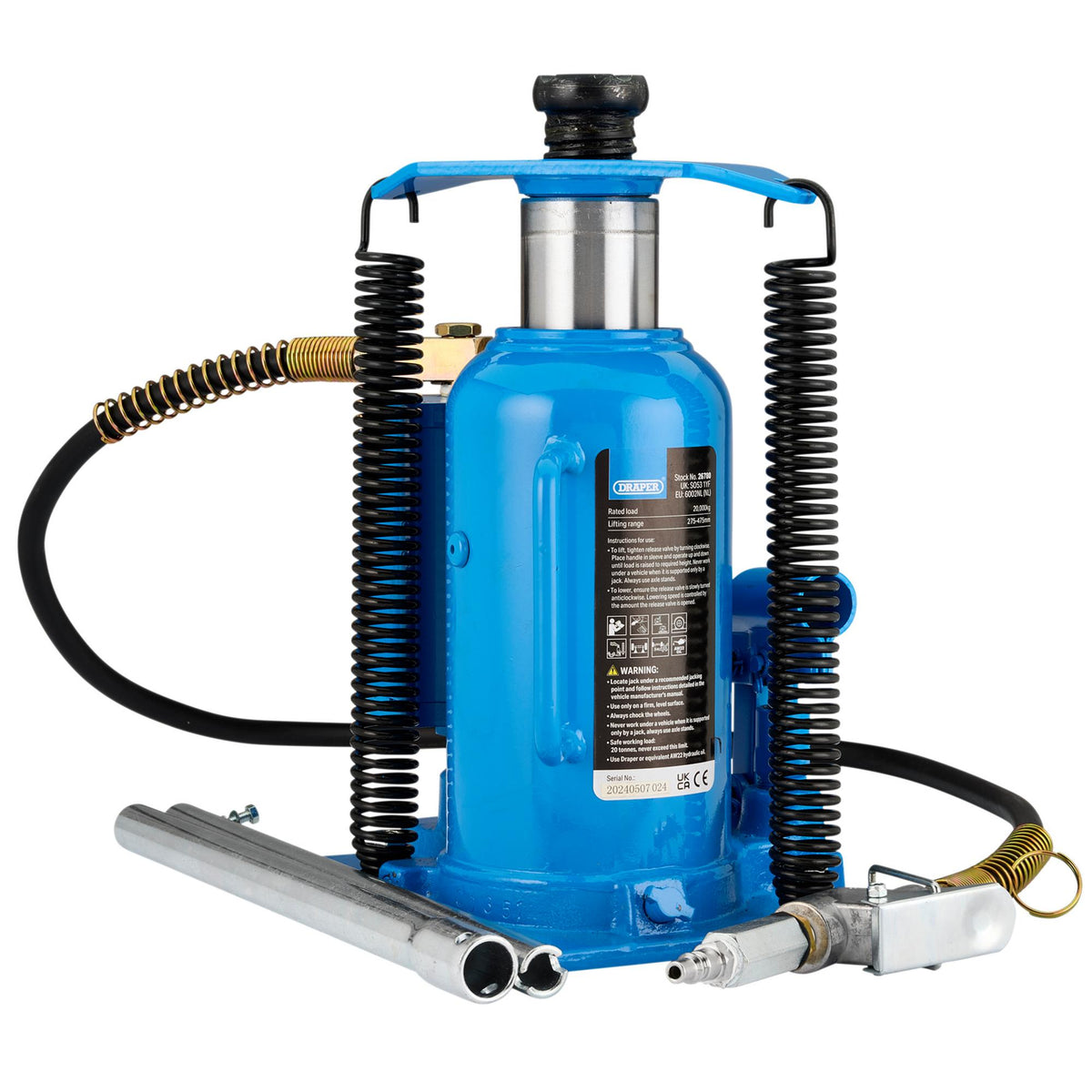 Air Bottle Jack, 20 Tonne : Model No. BJA20
