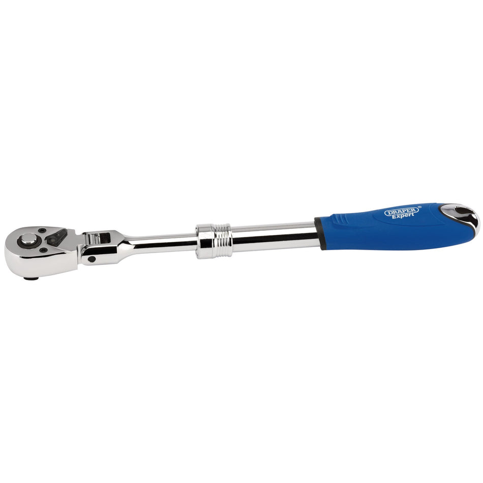 DRAPER 3/8" Sq. Dr. 72 Tooth Flexible Head Extending Reversible Ratchet: Model No. DER72/FH