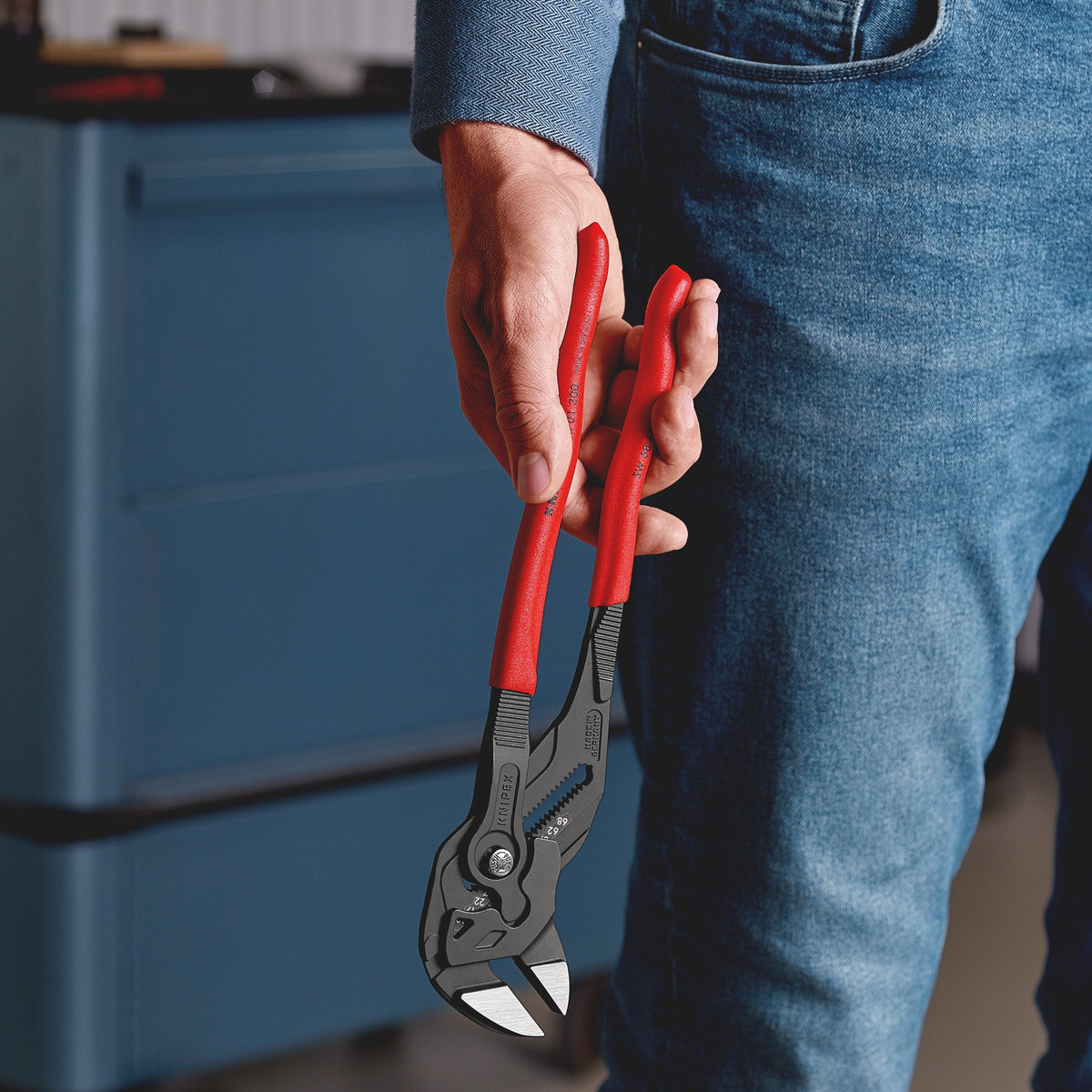 KNIPEX 86 01 300 SB Pliers Wrench, 300mm: No.86 01 300 SB