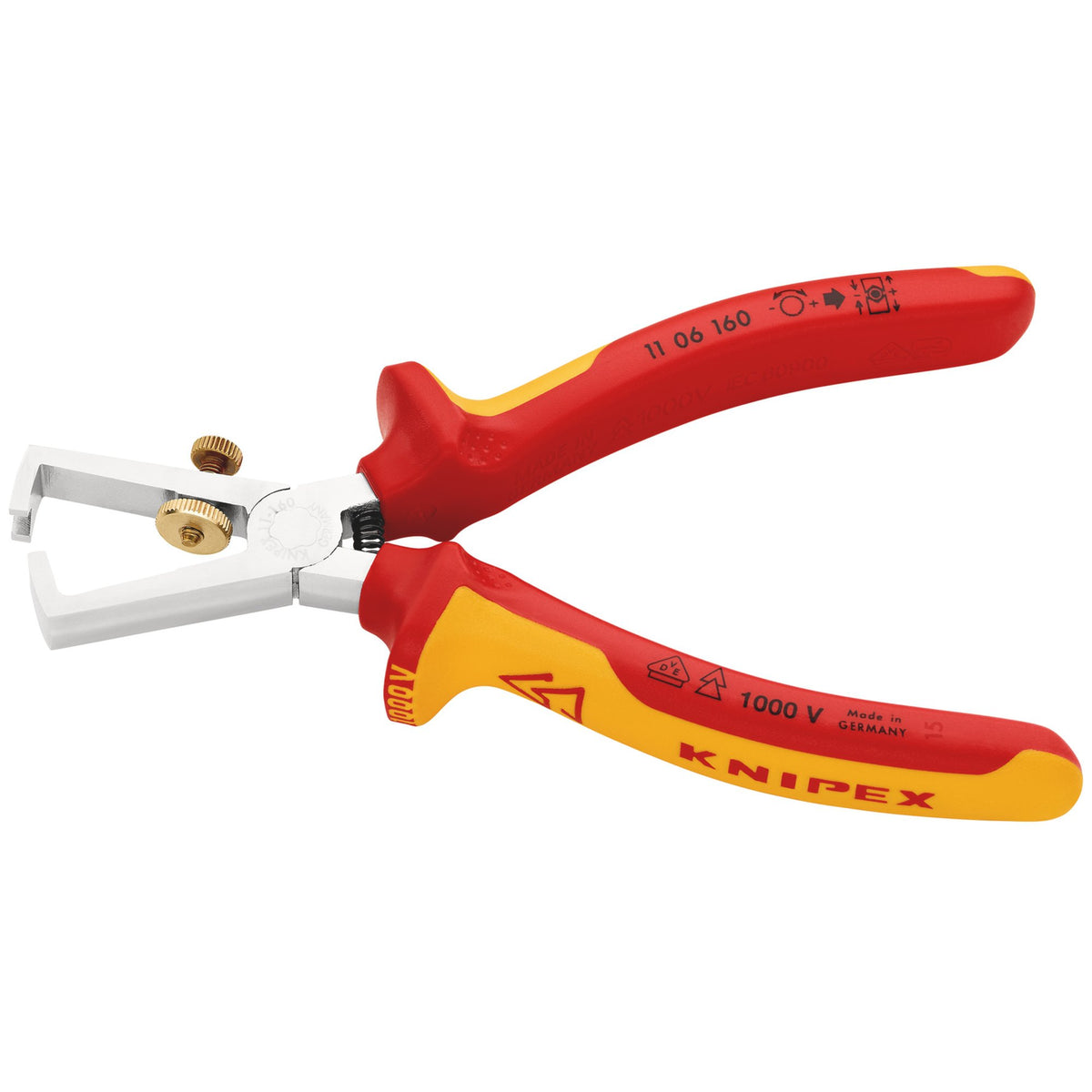 KNIPEX 11 06 160 SB VDE Insulation Stripper, 160mm: No.11 06 160 SB