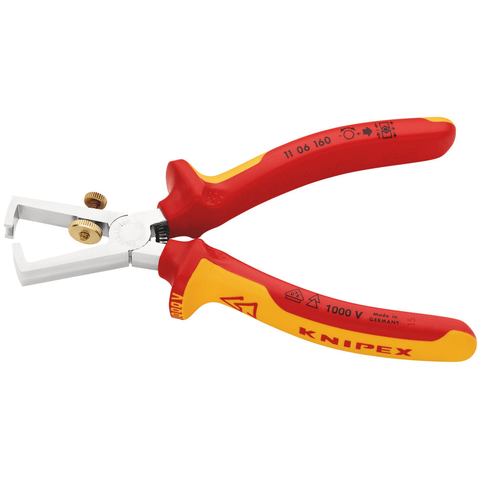 KNIPEX 11 06 160 SB VDE Insulation Stripper, 160mm: No.11 06 160 SB