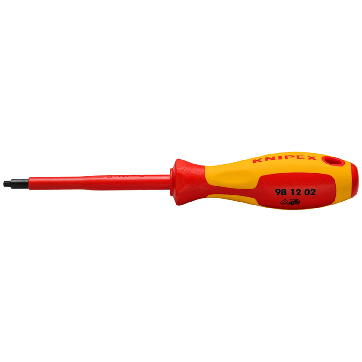 KNIPEX 98 12 02 VDE Insulated Robertson Screwdriver, R2: No.98 12 02