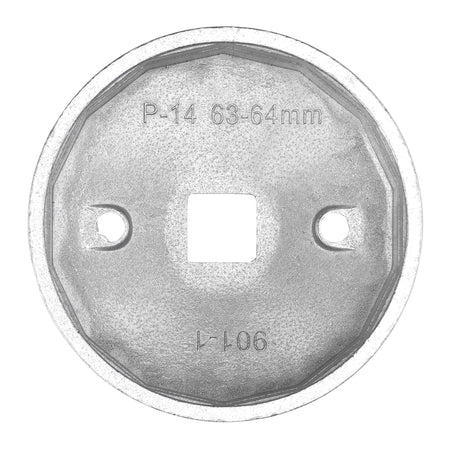 Oil Filter Wrench, 1/2" Sq. Dr., 63-64mm/14 Flutes