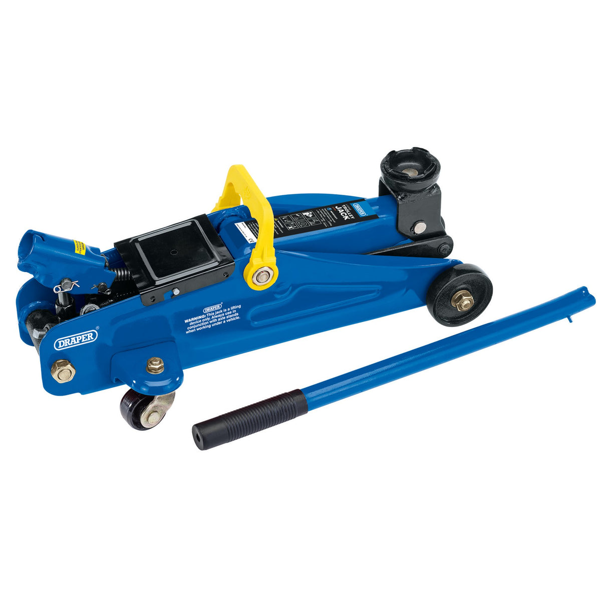 DRAPER 2 Tonne Light Duty Trolley Jack: Model No.TJ2LD