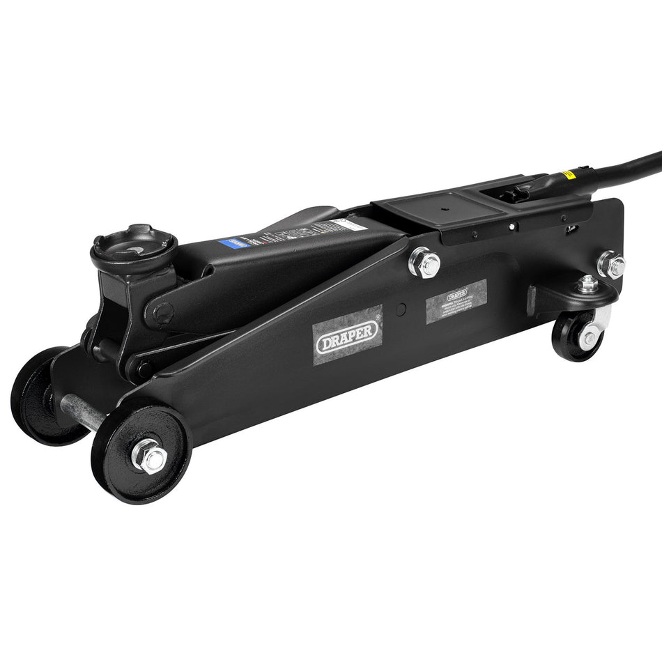 Long Chassis Trolley Jack, 3 Tonne, Black : Model No. TJ3LD
