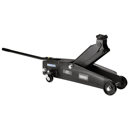 Long Chassis Trolley Jack, 3 Tonne, Black : Model No. TJ3LD