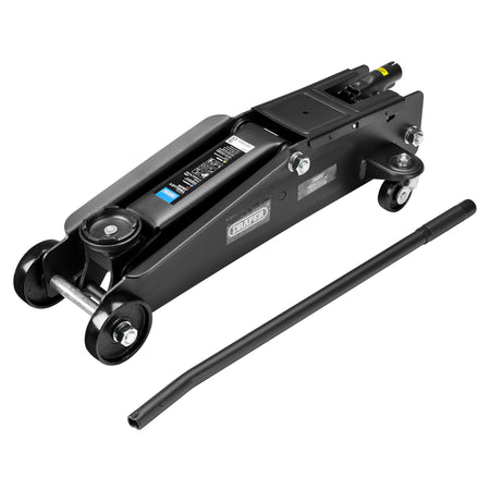 Long Chassis Trolley Jack, 3 Tonne, Black : Model No. TJ3LD