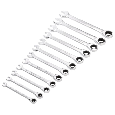 Draper HI-TORQ Metric Ratchet Combination Spanner Set (12 Piece) : Model No. 8230MM/12