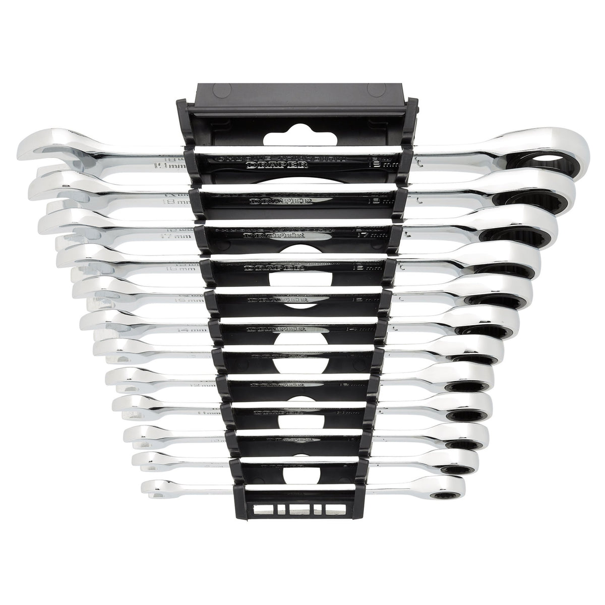 Draper HI-TORQ Metric Ratchet Combination Spanner Set (12 Piece) : Model No. 8230MM/12