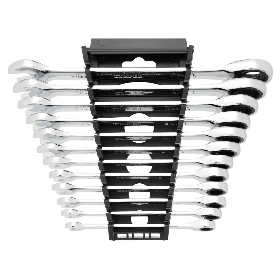 Draper HI-TORQ Metric Ratchet Combination Spanner Set (12 Piece) : Model No. 8230MM/12